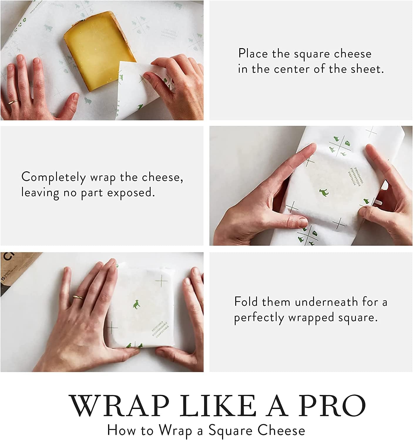 45-Pack 9 13 Inches Formaticum Zero Cheese Storage Paper, Compostable, Biodegradable, and Plastic-Free Paper to Keep