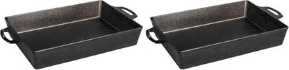 Lodge Cast Iron Casserole Pan - Durable Cookware for Perfect Meals | Set of 2