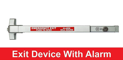 Dynasty Hardware Commercial Door Push Bar Panic Exit Device with Alarm Sprayed Aluminum
