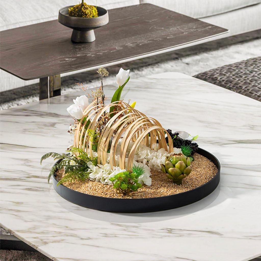 Faux Tree Large Round Table in The Middle of The Turntable Flower Hotel Table Restaurant Light Luxury Decorations Landscape Decorations Faux Plants Indoor(Small)