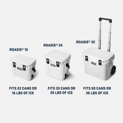 YETI Roadie 24 2.0 Hard Cooler with DoubleDuty Shoulder Strap and Drain Plug, Charcoal