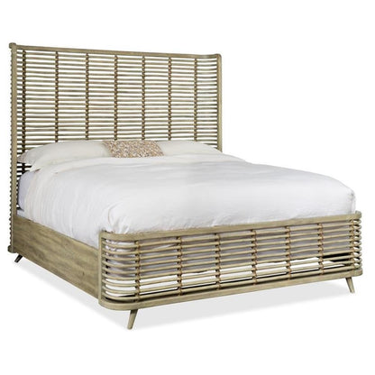 Hooker Furniture Surfrider Coastal California King Rattan Bed with Jute Rope