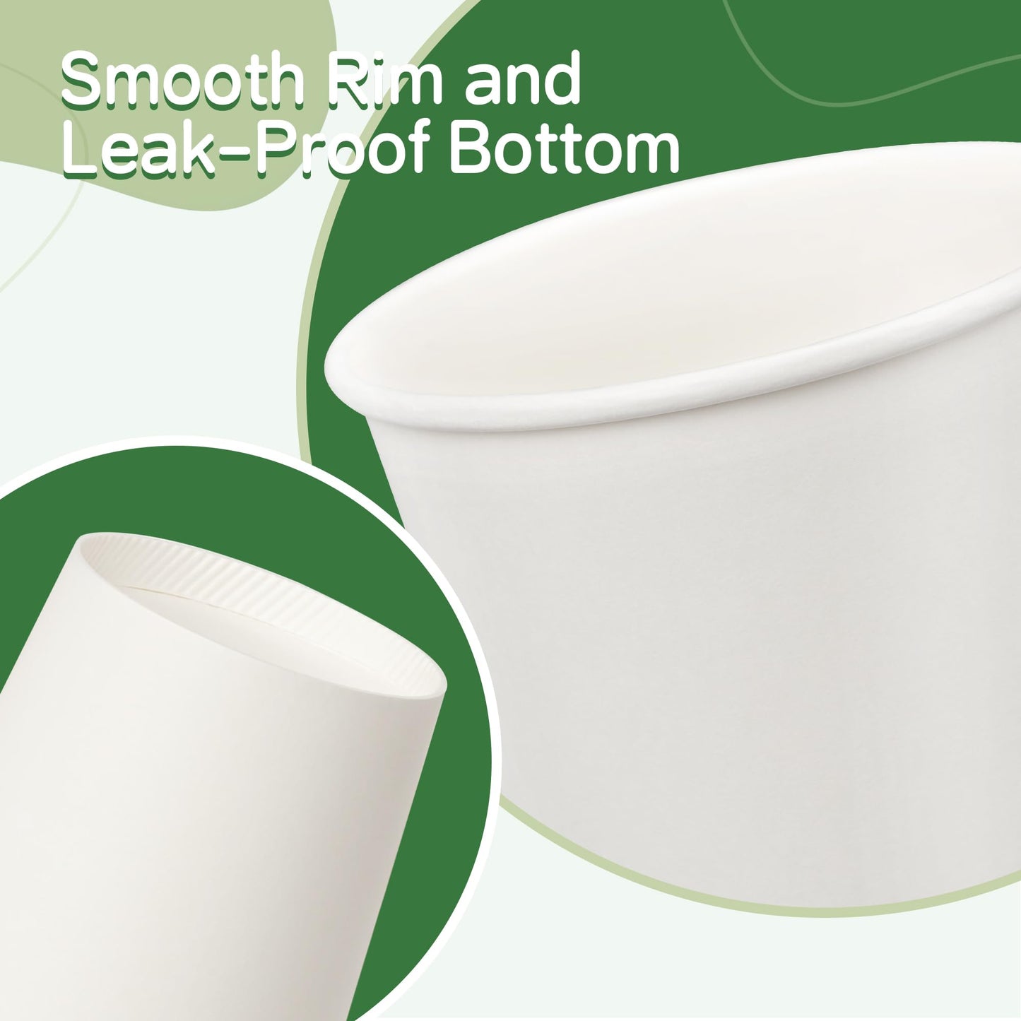ECOEXTRA Coffee Cups 12 oz 300 Pack, 12 oz Paper Cups, Hot Beverage Drinking Cups, White Paper Hot Disposable Coffee Cups, Suitable for Party, Picnic, Travel, and Events