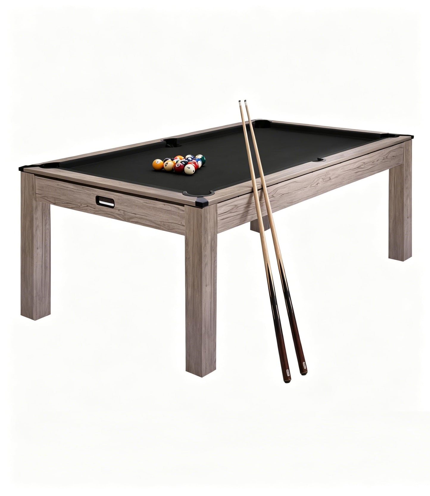 Garvee 7FT Professional Pool Table Set for Adults, Billiard Table Set with Complete Accessories - Rustic Grey Game Table with Black Cloth,Ideal for Home Game Room & Parties