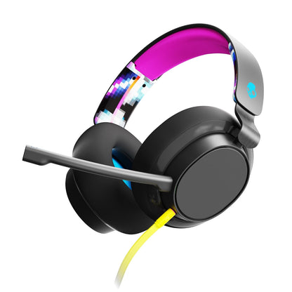 Skullcandy SLYR Multi-Platform Wired Gaming Headset, Removable Mic, Durable and Comfortable Lightweight Design, Ultra-Soft Memory Foam Ear Cushions, PC, Xbox, PlayStation - Black Digi-Hype