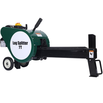 EscoSunshine Electric Log Splitter 7 Ton, Double Flywheel Electric Log Splitter, Wood Splitter Electric Powered 16A 2Hp, Electric Firewood Splitting Machine Horizontal with Mobile Wheels