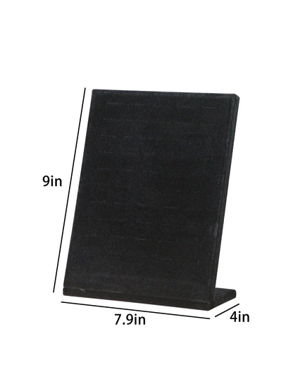 Ausalivan Ring Board Display Stand,Velvet Jewelry Earring Organizer Holder for Selling,Vendors Storage Tray for Multiple Rings (Black)