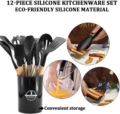 Infinite Kitchen Utensils Set, Silicone Cooking Utensils for Nonstick Cookware, Heat Resistant 392°F, Dishwasher Safe