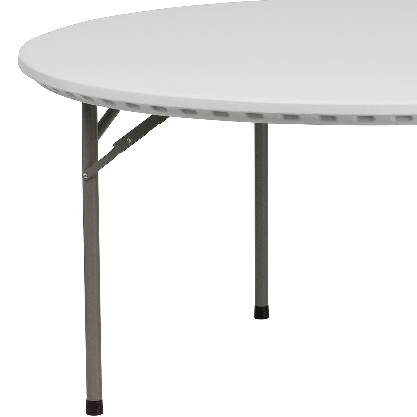Flash Furniture Kathryn 5-Foot Round Granite White Plastic Folding Table, Commercial Grade Round Table for 8 Guests