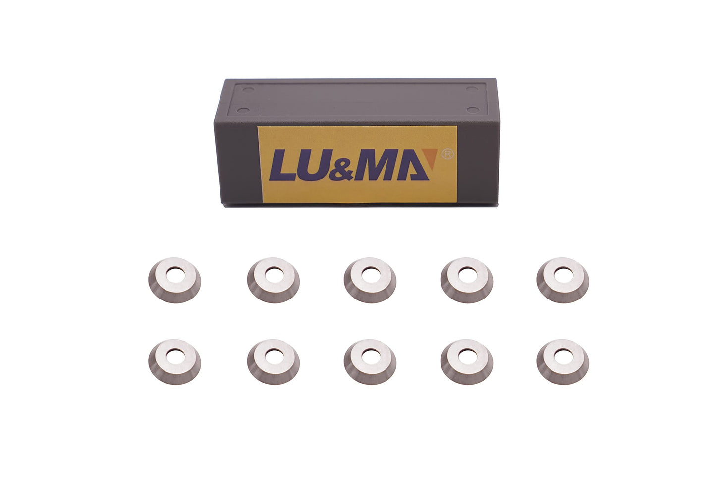 LU&MN 12mm Round Carbide Inserts Cutters Knifes Indexable Replacement Fits for Popular DIY Woodworking Lathe Wood Turning Finisher Hollower Tools 10pcs