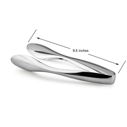 Cuisinox Polished Stainless Steel Serving Tongs, 9.5"