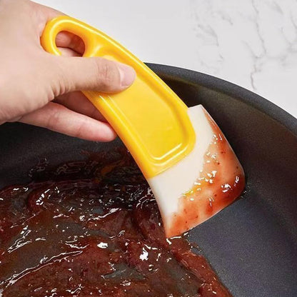6Pcs Oil-Proof Silicone Pan Scraper, Cleaning Scraper, Non Stick Kitchen Utensil for Dish Cleaning