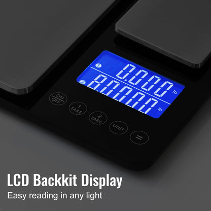KitchenTour Dual Platform Food Scale, 0.001oz/33lb Precision Smart Kitchen Scales Digital Weight Grams and Ounces for Home Cooking Baking Meal Prep Sourdough Bread, Stainless Steel