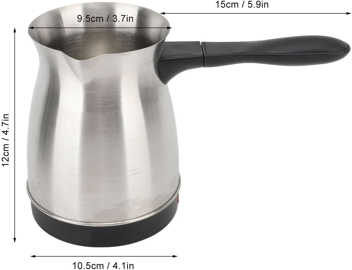 Electric Coffee Pot, 600ML Stainless Steel | Ergonomic Handle Coffee Maker Kettle, 5 Cups Turkish Electric Percolator