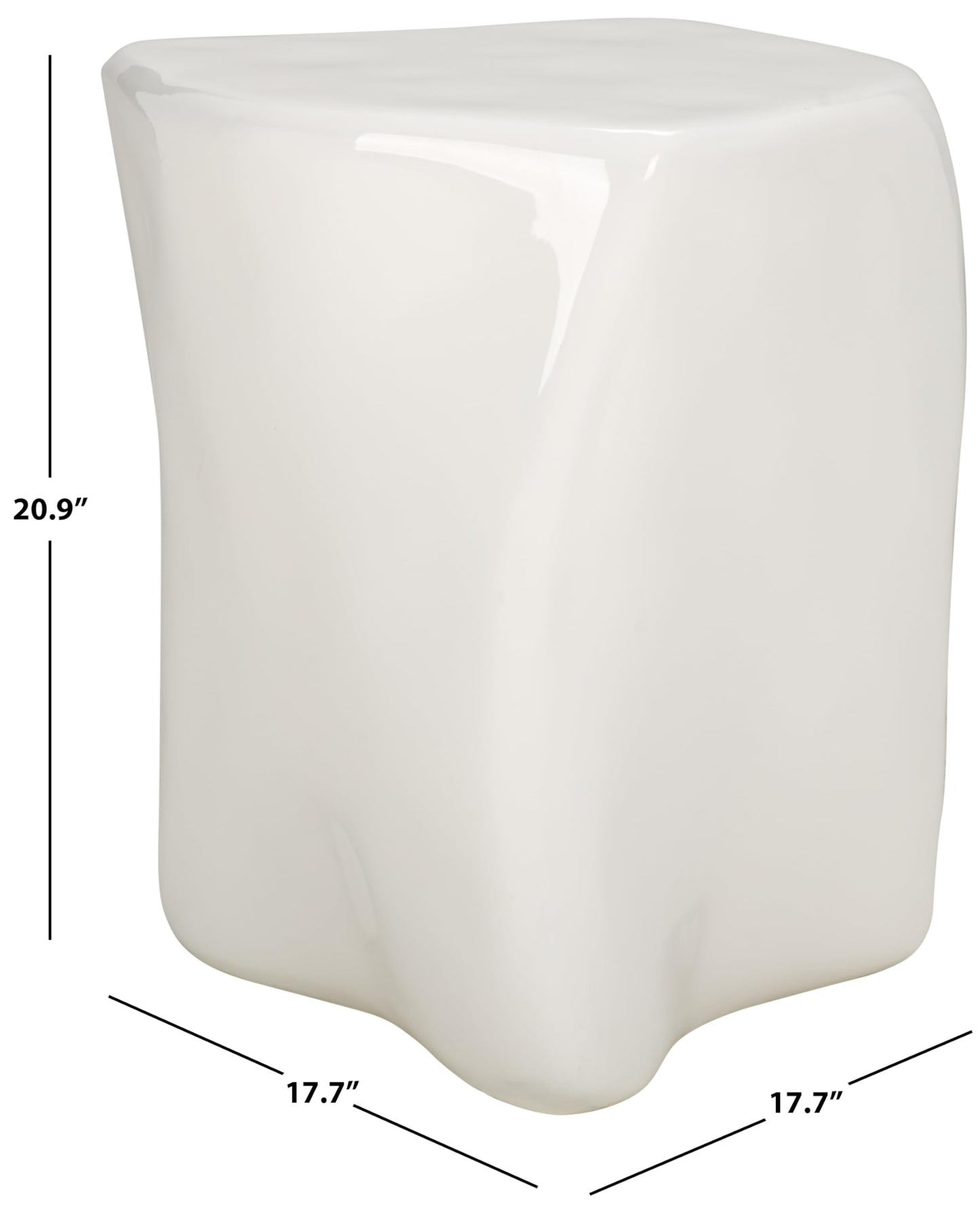 SAFAVIEH Couture Collection Wynnona Contemporary White Concrete Accent Table (Fully Assembled)