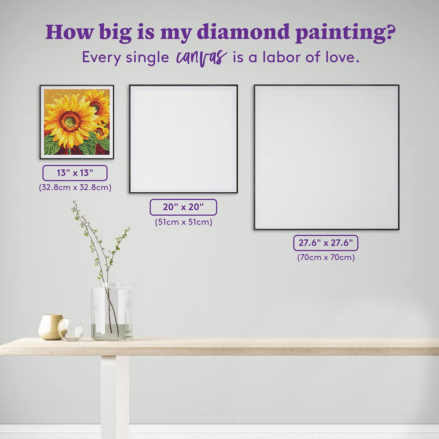 DIAMOND ART CLUB We are Sun Diamond Painting Kit, Fun DIY Crafts for Adults, Round Diamond Art Canvas, 13" x 13" (32.8 cm x 32.8 cm)