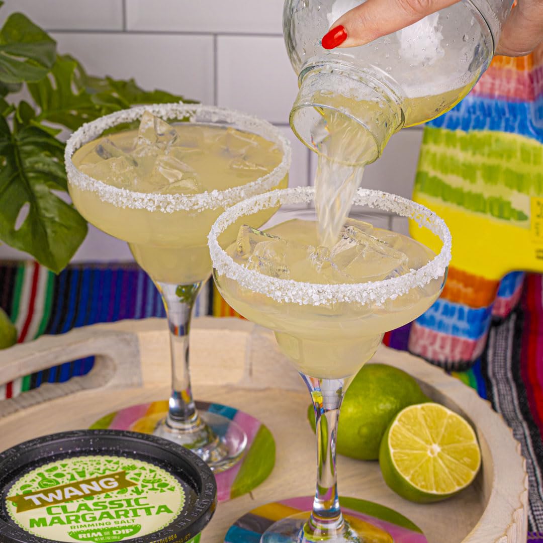 Rimmer, 4 (Pack 1) Twang Flavored Salt Classic, for Margaritas, Mocktails, Smoothies and Micheladas, Ounce