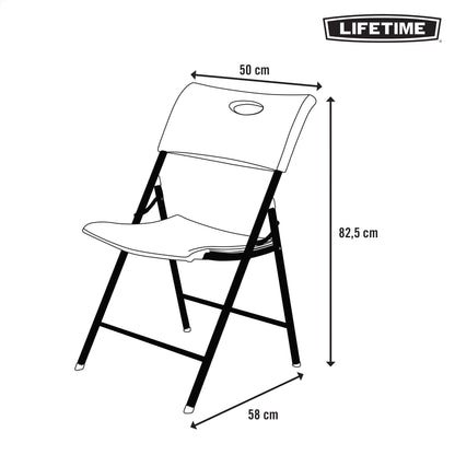 Lifetime 80739 Pack Folding Chairs, White x 4