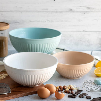 Nordic Ware Prep and Serve Mixing Bowls Set, 3-Piece, Earth-Tones