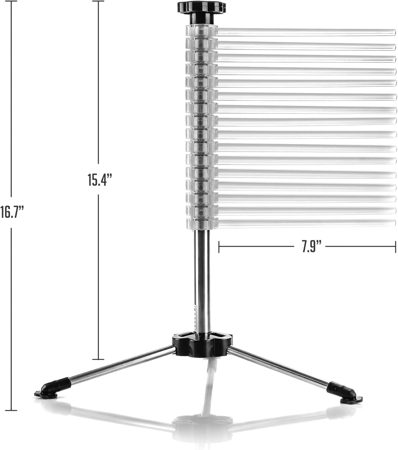 OVENTE Collapsible Pasta Drying Rack for Homemade Fresh Spaghetti & Noodles, BPA-Free Acrylic Rods, Rotating Arms, Compact & Easy to Clean, Clear ACPPA900C