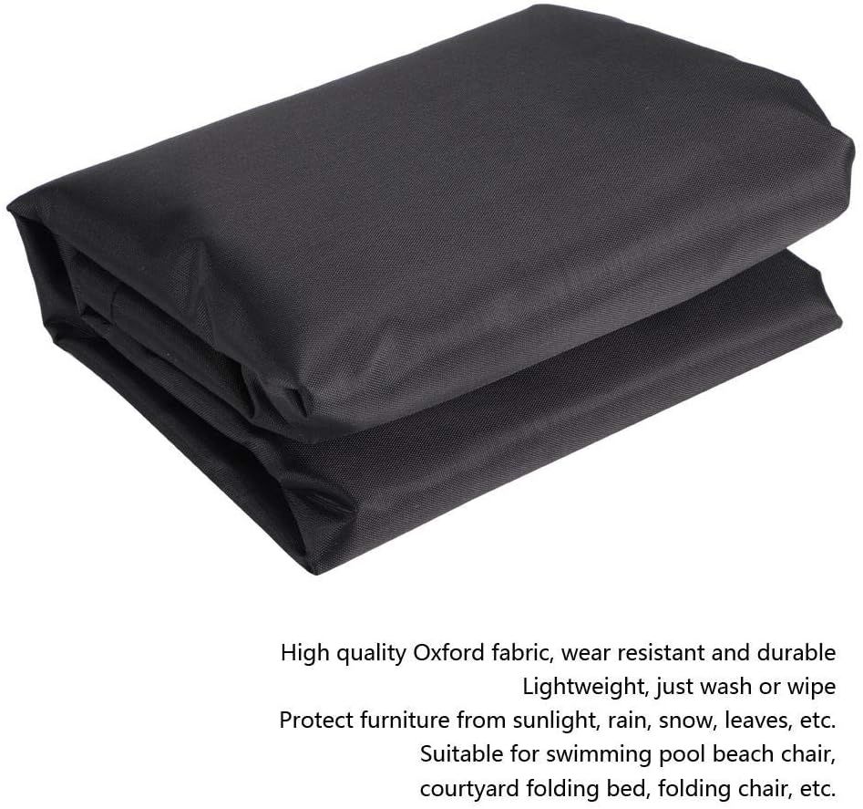 xianshi Black Universal Rollaway Folding Bed Storage Cover - Portable Dust Proof Protective Cover with Zipper for