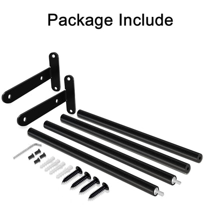 XEENEW Double Towel Bar, 24 Inch Towel Racks for Bathroom, Stainless Steel Bathroom Towel Holder, Towel Rack Wall Mounted Towel Hanger Towel Rod, Matte Black