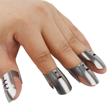TOPINCN Finger Guard 4PCS, Stainless Steel Protector to Avoid Hurting for Cutting and Slicing