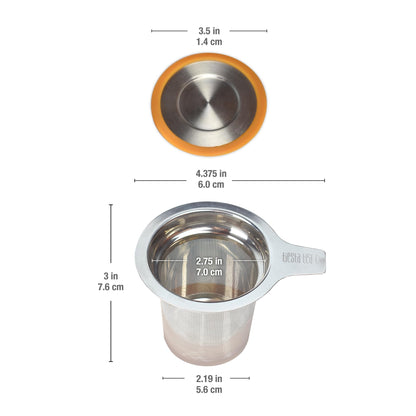 Tiesta Tea Brewbasket Stainless Steel Infuser Basket for Mother's Day Loose Leaf, Reusable Fine Mesh Strainer for Hot & Iced Drinks, Loose Leaf Steeper, Single Cup Tea Diffuser, Holds 5 Ounces