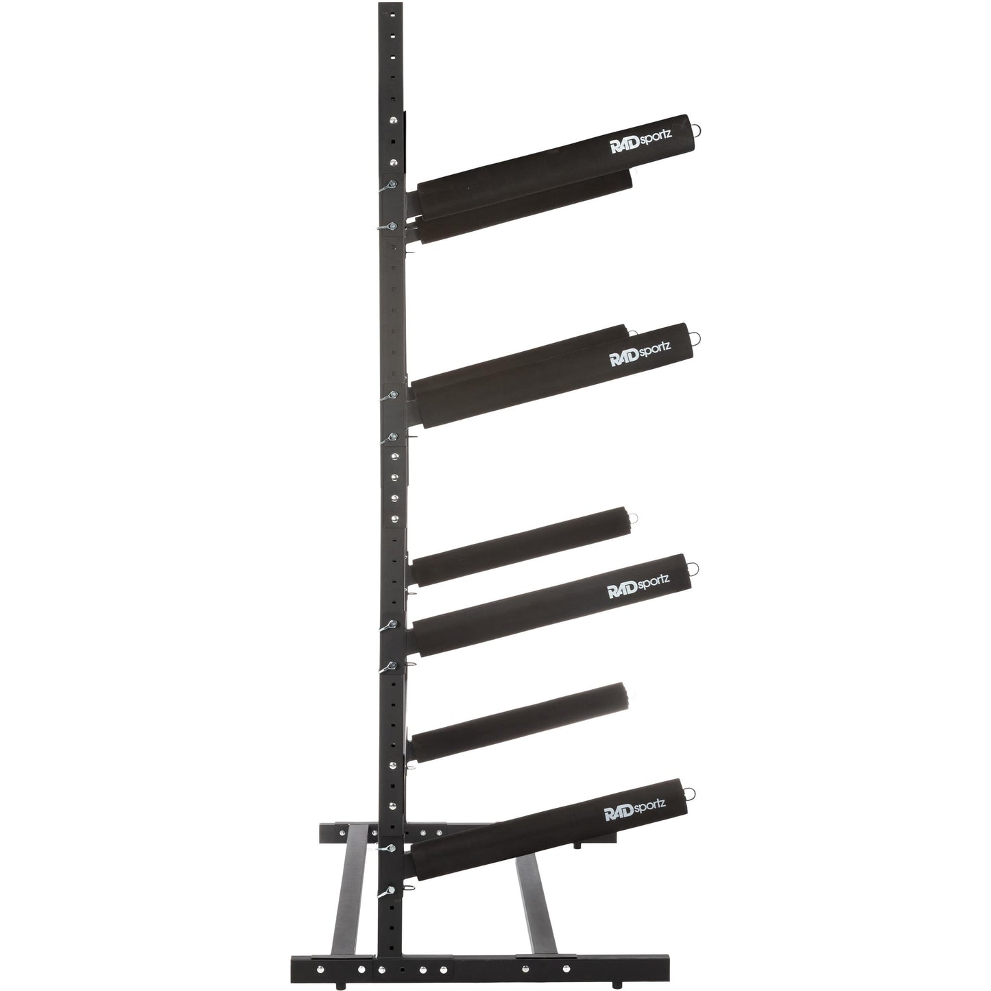 RAD Sportz Kayak Storage Rack - 4-Level Freestanding Adjustable Stand with Padded Arms and 400lb Capacity for Canoes, SUP, or Paddleboards (Black)