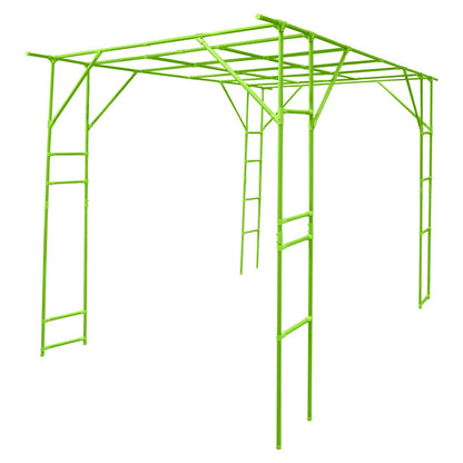 118'' L x 79'' W x 90'' H Grape Trellis, Garden Arch Trellis for Climbing Plants Outdoor, Metal Walkway Arbor Pergola for Backyard Decoration, Large Plant Stand for Vegetable Fruit, Green