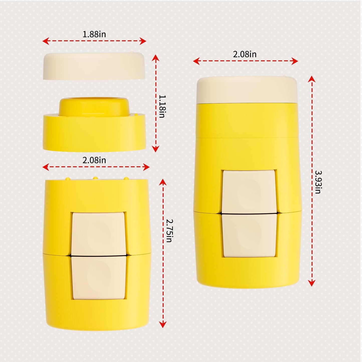 Upgraded 2 in 1 Egg Shell Opener, Hard Boiled Egg Peeler with Piercer, Cute Egg Cracker for Raw Eggs, Egg Separator for Home Kitchen Gadgets Tool (Beige+Yellow)