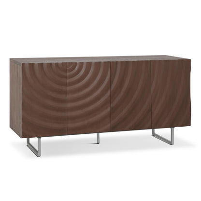 Christopher Knight Home Payton Modern Minimalist Wooden Storage Sideboard, Living Room Cupboard with Shelves, Dining Room/Kitchen Buffet Cabinet, Entryway Display Table, Home Office Credenza, Brown