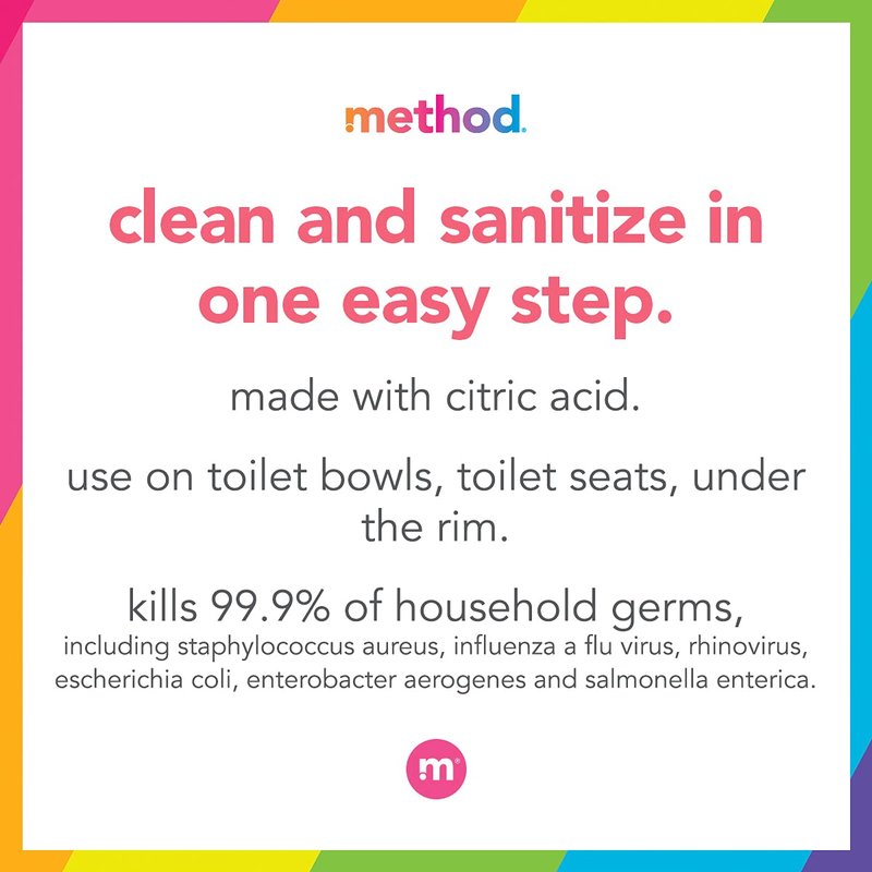 Method Antibacterial Toilet Bowl Cleaner, Spearmint, Kills 99.9% of Household Germs, 24 Fl Oz (Pack of 6)
