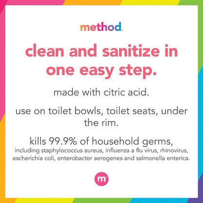 Method Antibacterial Toilet Bowl Cleaner, Spearmint, Kills 99.9% of Household Germs, 24 Fl Oz (Pack of 6)