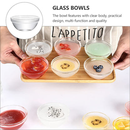 Small Prep Mixing Bowls: 2.3x1.1Inch Mini Prep Bowls Stackable Glass Serving Bowls for Kitchen Prep - Dessert - Dips - Salad - Candy Dishes
