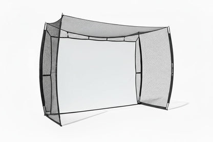 GOLF PAPi Mobile Golf Simulator Net – 10ft Compact Practice Net with Steel Frame & Impact Screen – Indoor & Outdoor Golf Training for Backyard, Garage & Home Sim Setup