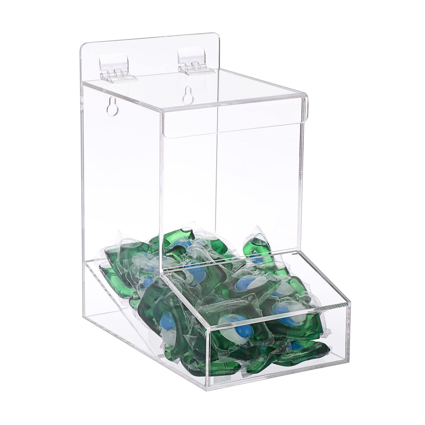 Sumnacon Acrylic Dispenser-Countertop Storage Container for Candy Shoe Covers Golves Hairnets Earplugs,Clear Laundry Pod Dispenser with Lids,Functional Wall Storage Dispenser for Laundry Room Pantry