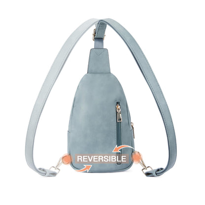 Telena Small Sling Bag for Women Leather Crossbody Fanny Packs Chest Bag for Women