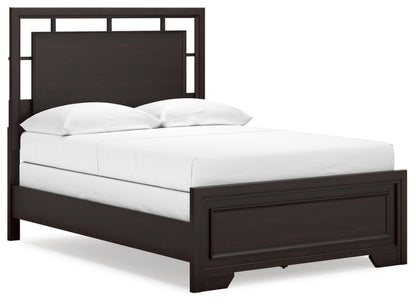Signature Design by Ashley Covetown Traditional Full Panel Bed, Foundation or Box Spring Needed, Dark Brown