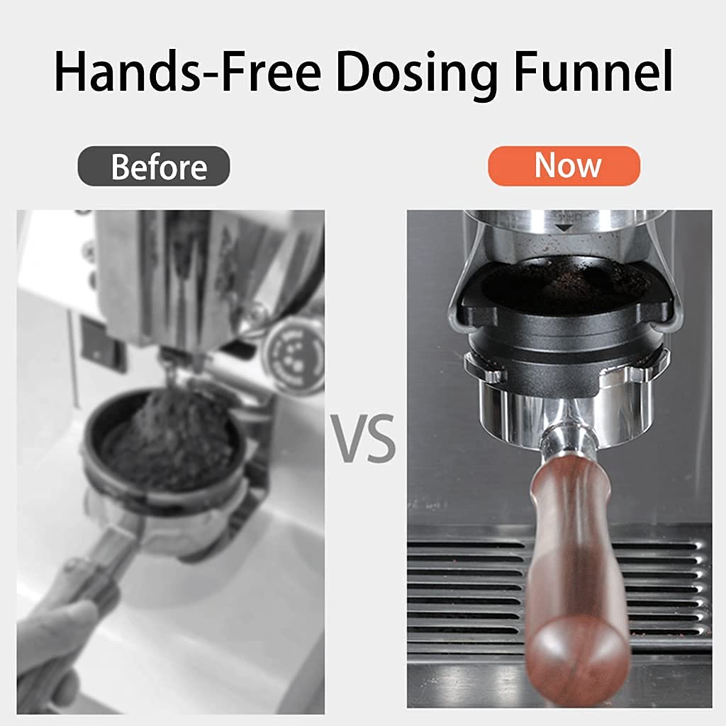 58mm Dosing Funnel Compatible with CASABREWS/Gevi/Electactic 58mm Portafilter with 3 Ears | Silver