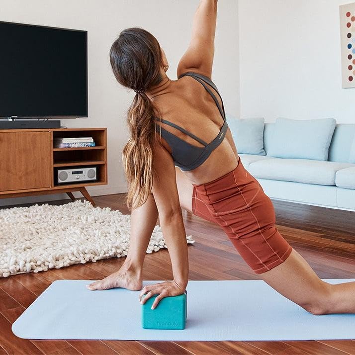 Manduka Begin Yoga Mat 68" - 5mm Cushioning | Comfortable, Lightweight & Reversible with Alignment Stripe | Budget-Friendly | 68 x 24 inches