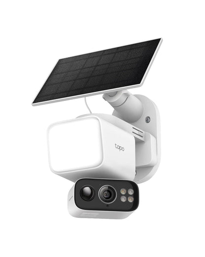 Tapo 2K Outdoor Pan/Tilt Wireless Floodlight Security Camera - Battery Power with Solar, 360º AI Motion Tracking, Person/Vehicle Detection, Subscription-Free Local Storage or Optional Cloud, C615F KIT