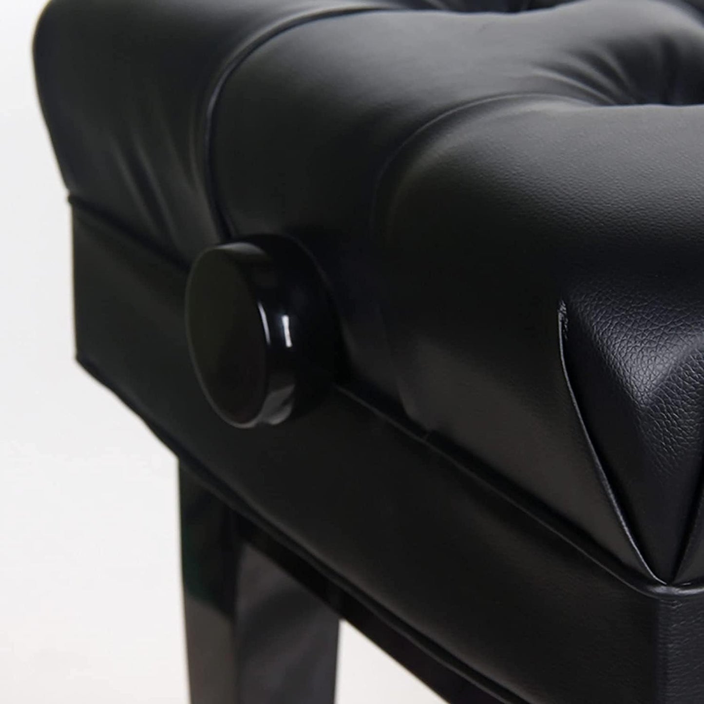 GAZOGJ Piano Stool Piano Bench Dressing Table Stool Luxury Leather Piano Stool Solid Wood Piano Bench with Large Storage Box, Adjustable Height, Comfortable and Ergono