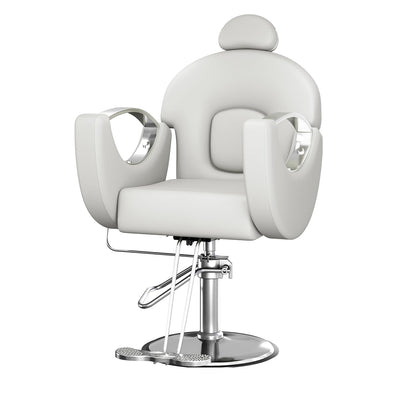Professional Reclining Salon Barber Chair, 360° Swivel Hydraulic Hair Salon Chair for Hair Stylist with Heavy Duty Pump, High-Density Cushion, Adjustable Height Barber Chairs for Barbershop Spa & Home