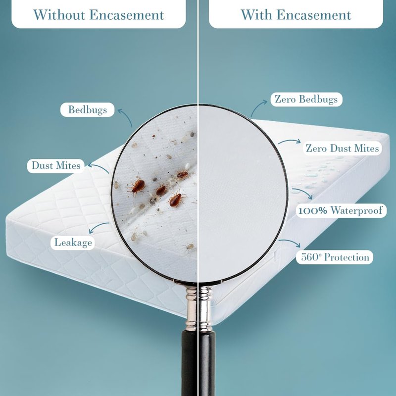 Utopia Bedding Mattress Protector Zippered Queen Size, 100% Waterproof Bed Bug and Dust Mite Proof Mattress Encasement, Absorbent 6 Sided Mattress Cover