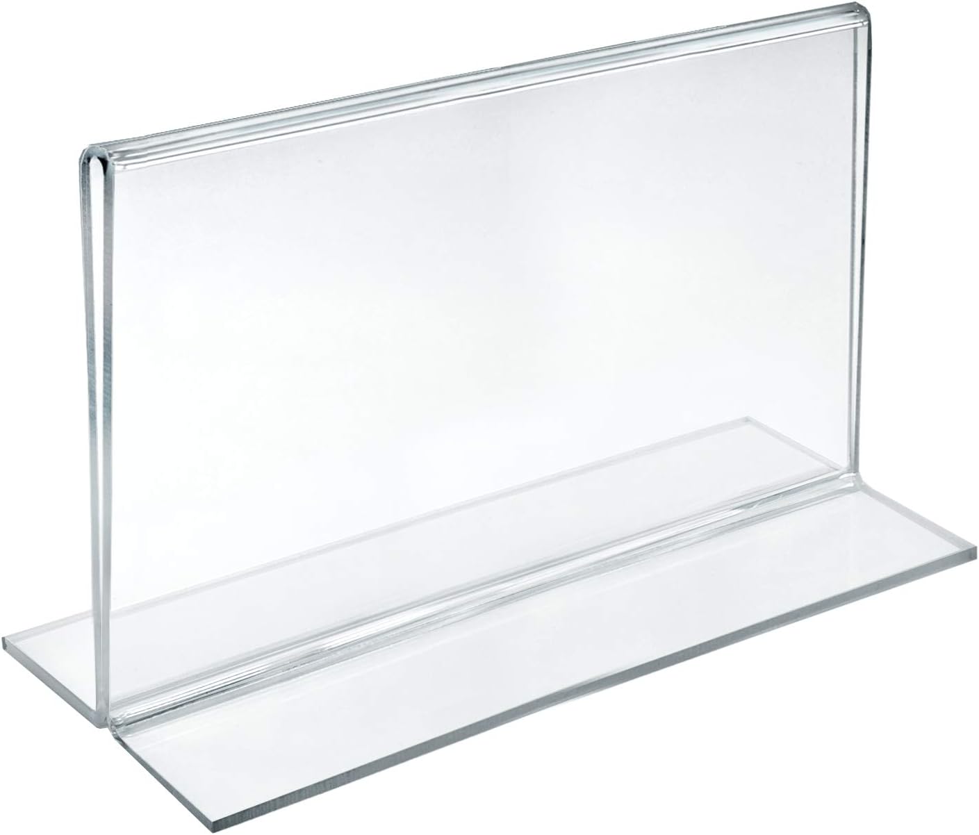 Azar 152727 Horizontal Double-Sided Stand Up Sign Holder, 10 Count, Clear, 6 in W X 4 in H