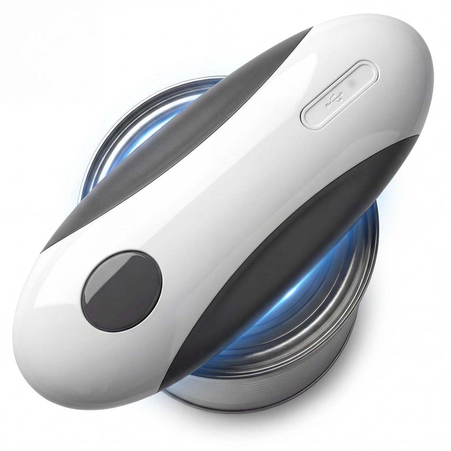 Electric Can Opener, Automatic One-Touch Hands-Free, Smooth-Edge Rechargeable Can Opener for All Can Sizes — Fast Side-Cut Opening, Safe & Easy for Seniors/Arthritis — Compact Kitchen Gadget