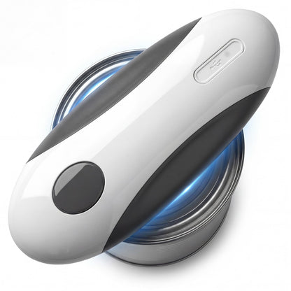 Electric Can Opener, Automatic One-Touch Hands-Free, Smooth-Edge Rechargeable Can Opener for All Can Sizes — Fast Side-Cut Opening, Safe & Easy for Seniors/Arthritis — Compact Kitchen Gadget