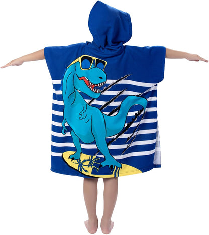 1 6 24x23 growell Hooded Kids Beach Towels - Toddler Bath Towel Girls Boys Swim Cover-ups for Ages to Kids Pool Towels