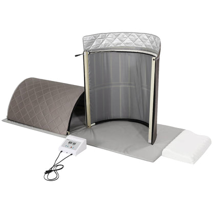 ZONEMEL Personal Infrared Sauna Dome for Home Spa, 360 Degree Coverage Lying Down Hot Carbon Sauna, Portable Full Body Sauna with Pillows and Mat, Dry Heat
